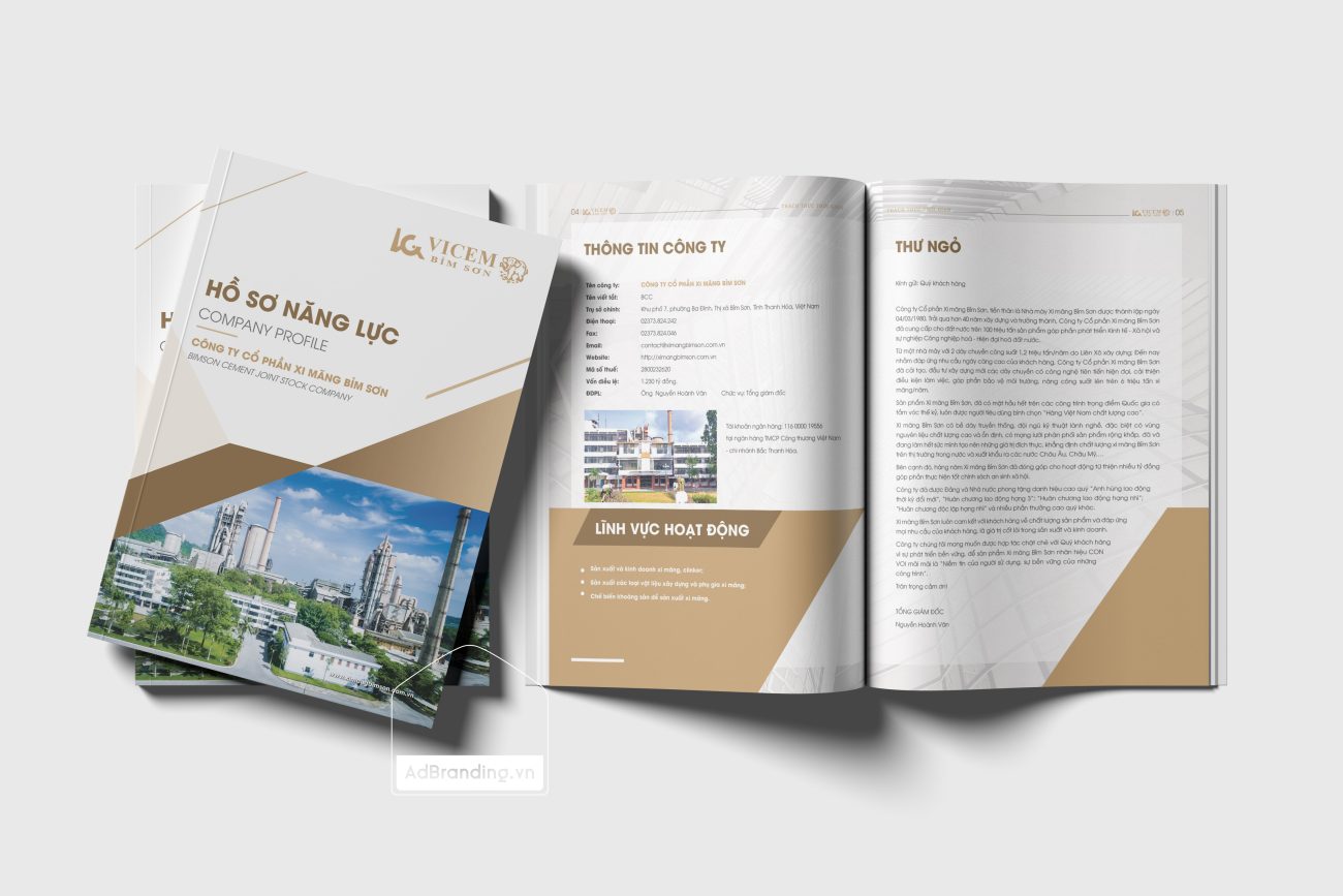 Thiết kế profile tổng công ty xi măng Việt Nam Vicem