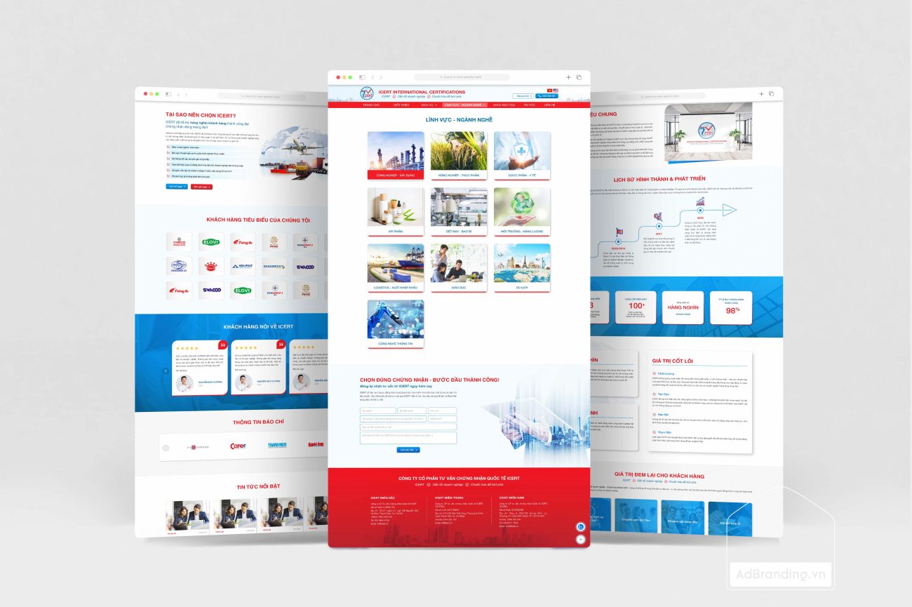 Website Công ty Tư vấn ICERT
